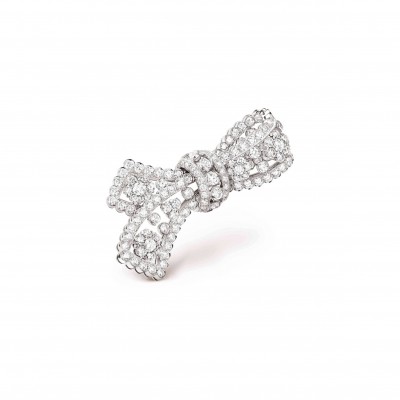 VAN CLEEF ARPELS SNOWFLAKE NOEUD CLIP - PLATINUM, DIAMOND  VCARP39700